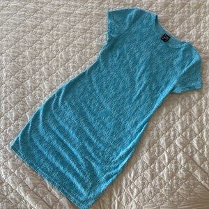 Afends Aqua Textured Mini Dress